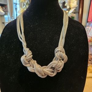 Bronze Mesh Knot Necklace